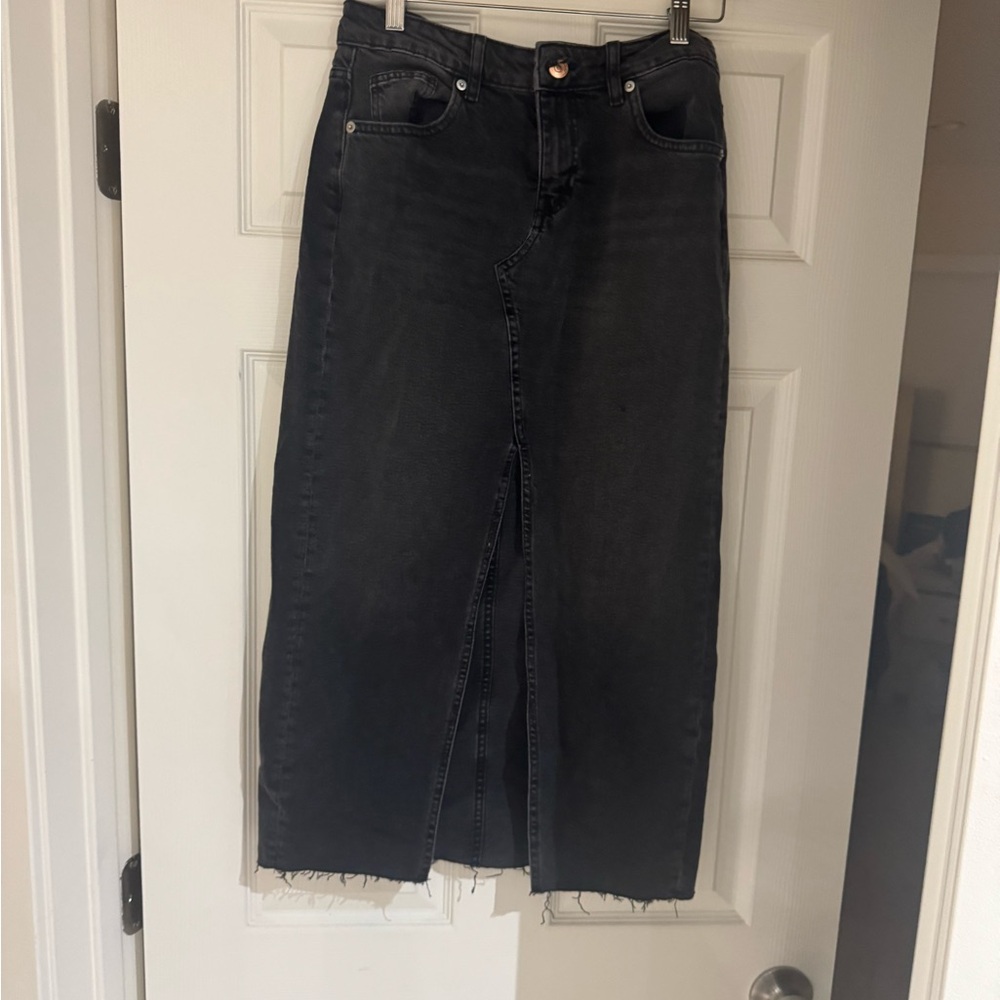 Divided Charcoal Denim Skirt